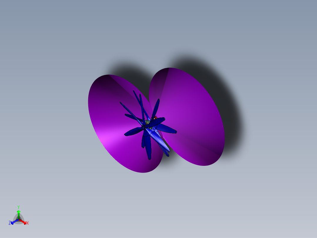 共轴双桨径向发动机