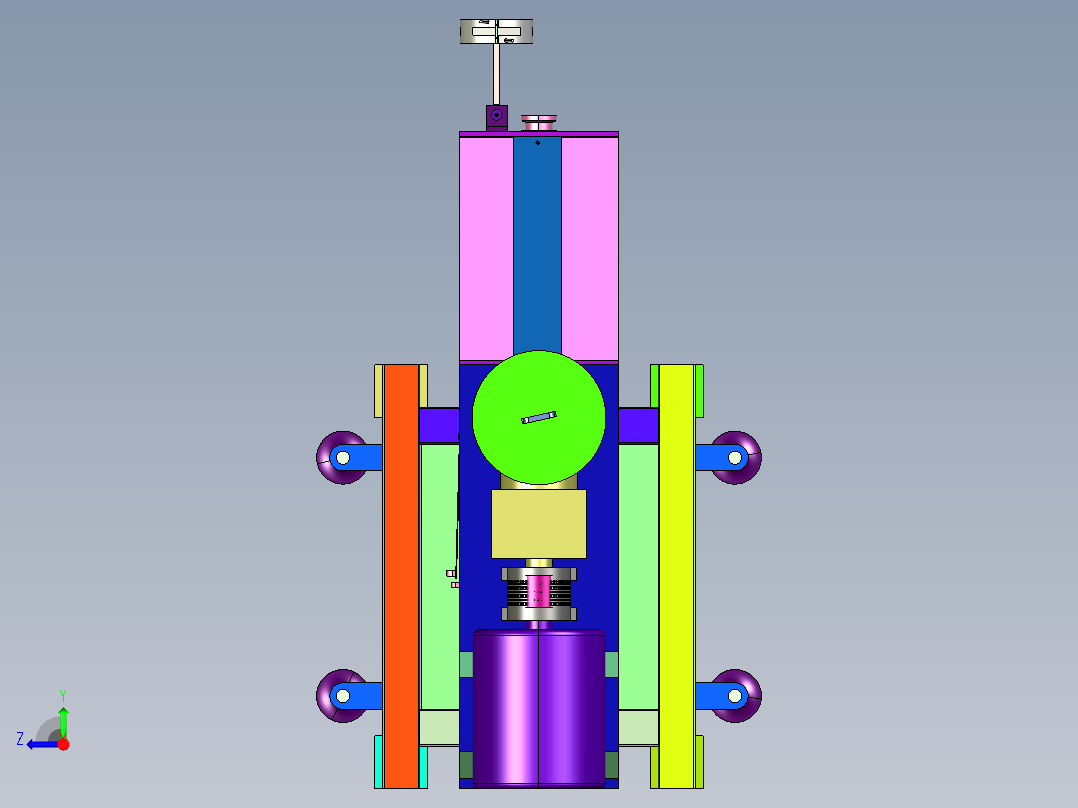 注塑拌料混合喂料机右视图