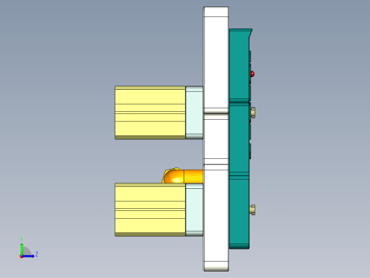 CS19-C-CNC5-180726笔记本CNC工装夹具三维模型左视缩略图