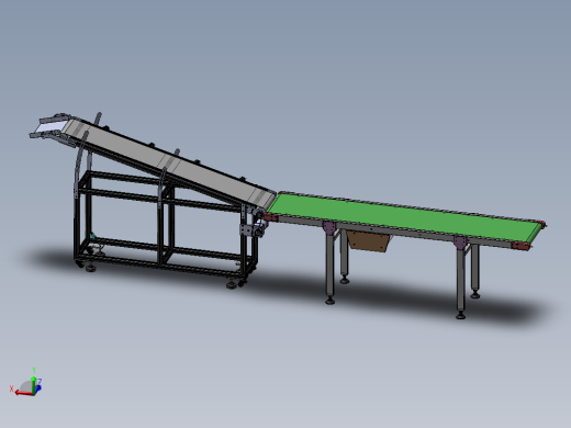 斜坡式快递输送带sw18可编辑