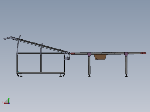 斜坡式快递输送带sw18可编辑后视缩略图