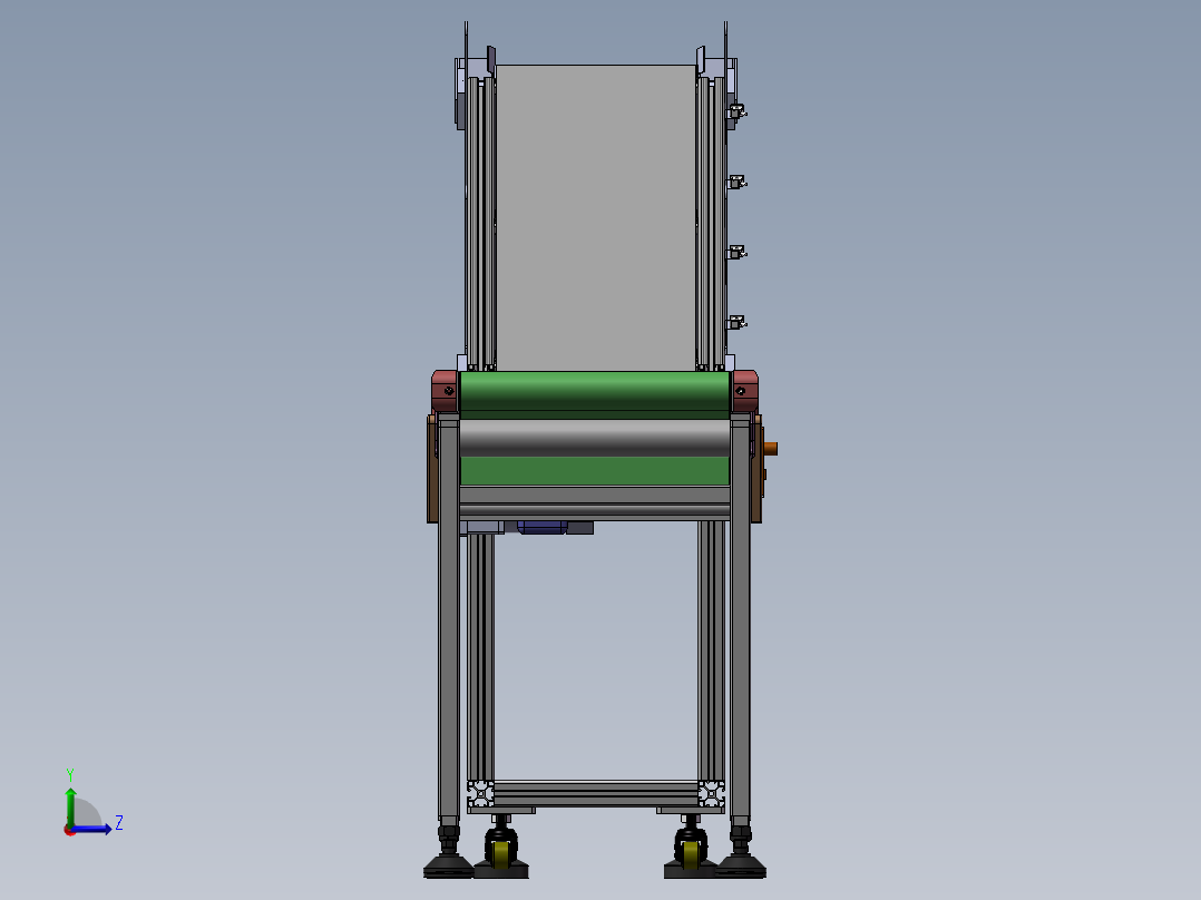 斜坡式快递输送带sw18可编辑左视图
