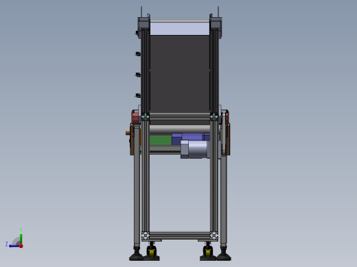 斜坡式快递输送带sw18可编辑右视缩略图