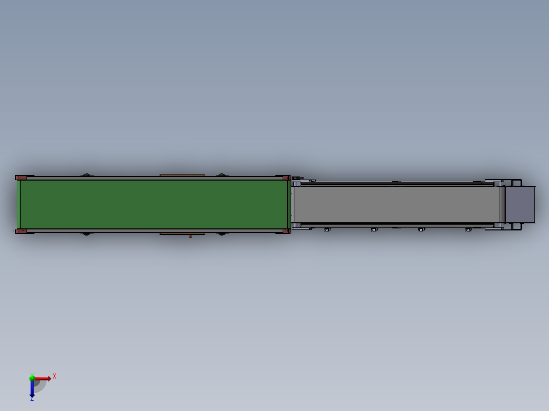 斜坡式快递输送带sw18可编辑俯视图