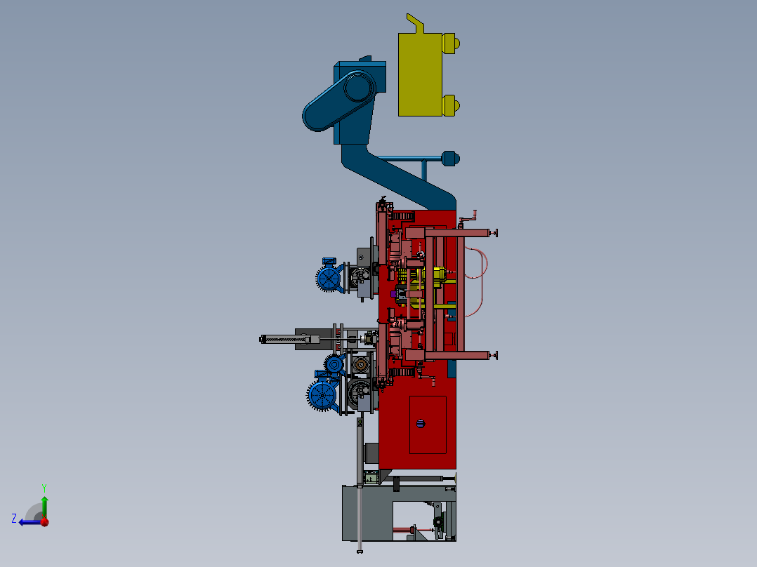 超大型车床加工生产线sw17右视图