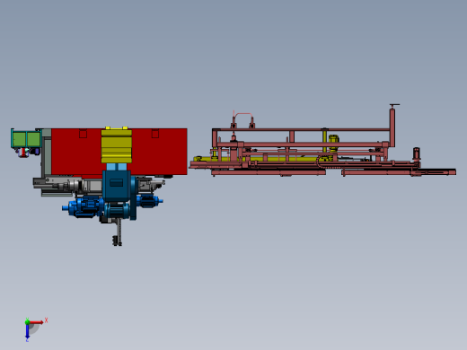 超大型车床加工生产线sw17俯视缩略图