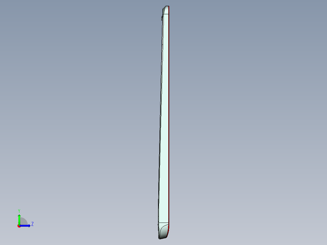 全铣件铣外围C角UG编程程序模型左视图
