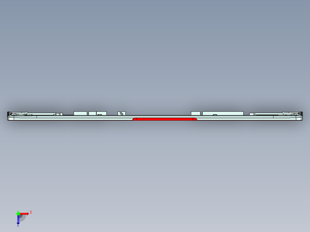 全铣件铣外围C角UG编程程序模型俯视图