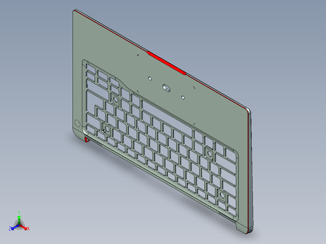 全铣件铣外围C角UG编程程序模型正等轴测图