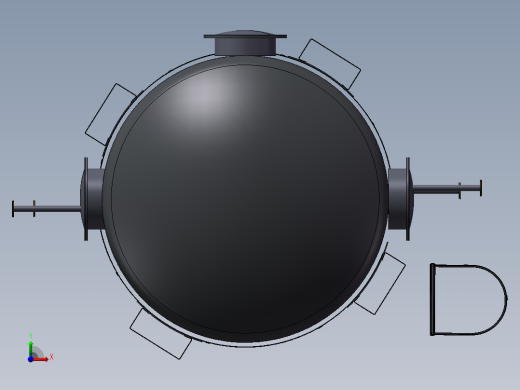 立式储油罐前视缩略图