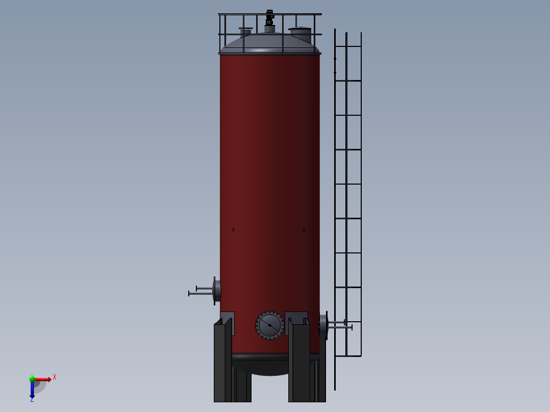 立式储油罐俯视图