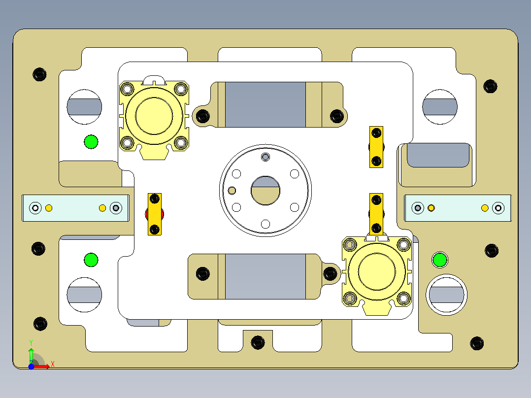 EDA50-笔记本CNC工装夹具三维模型打磨拉丝验证治具-190111前视图