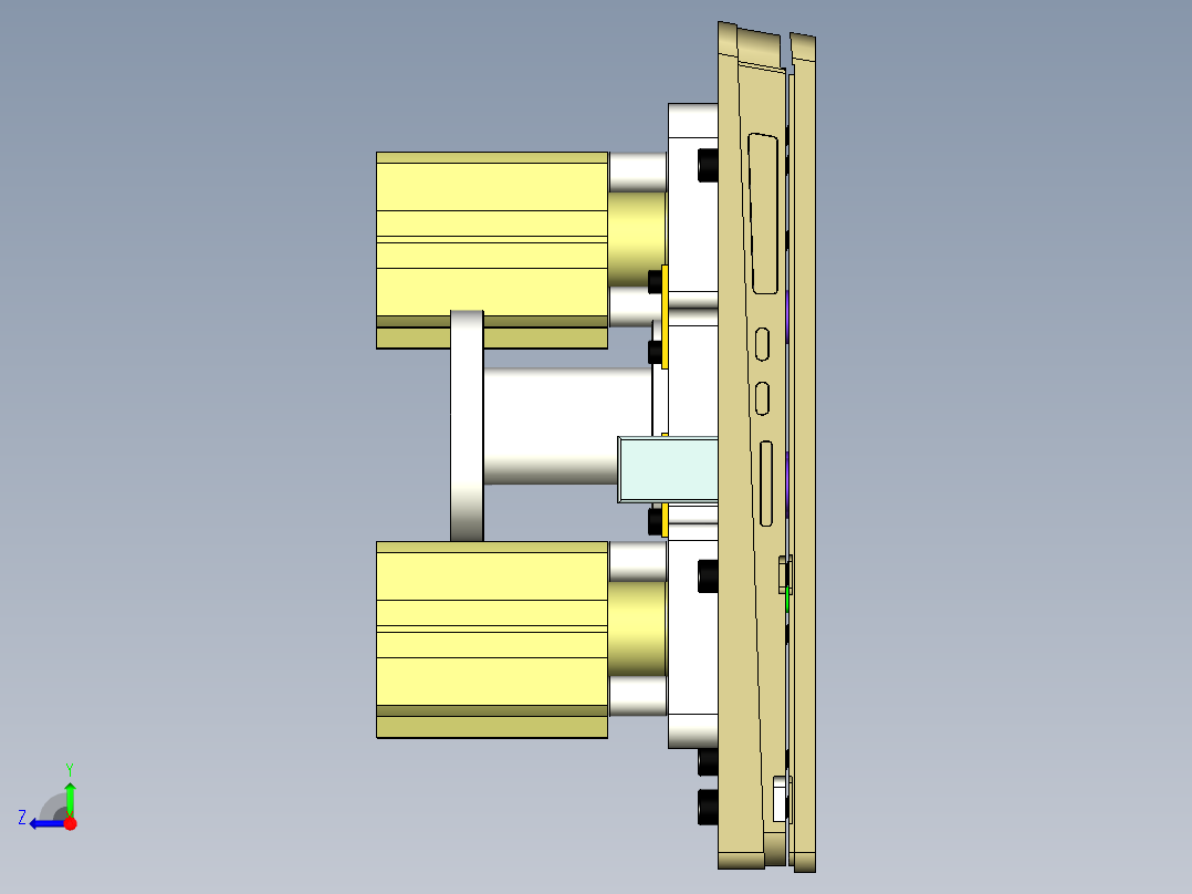 EDA50-笔记本CNC工装夹具三维模型打磨拉丝验证治具-190111右视图