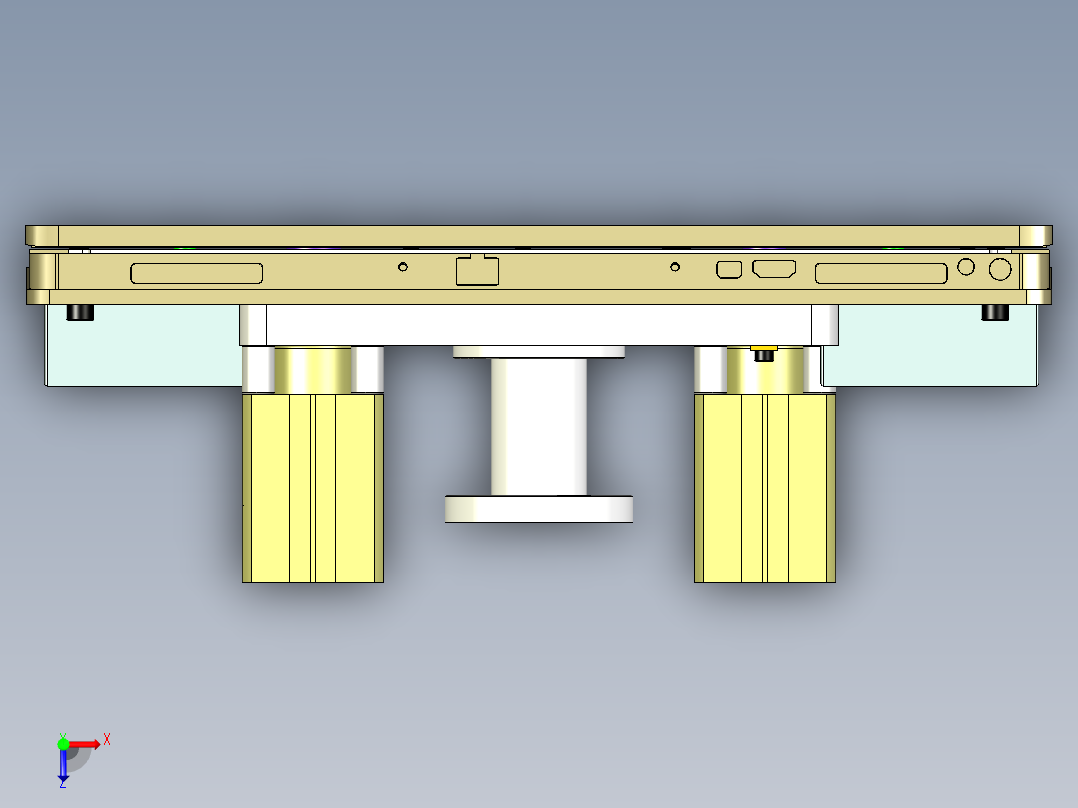 EDA50-笔记本CNC工装夹具三维模型打磨拉丝验证治具-190111俯视图