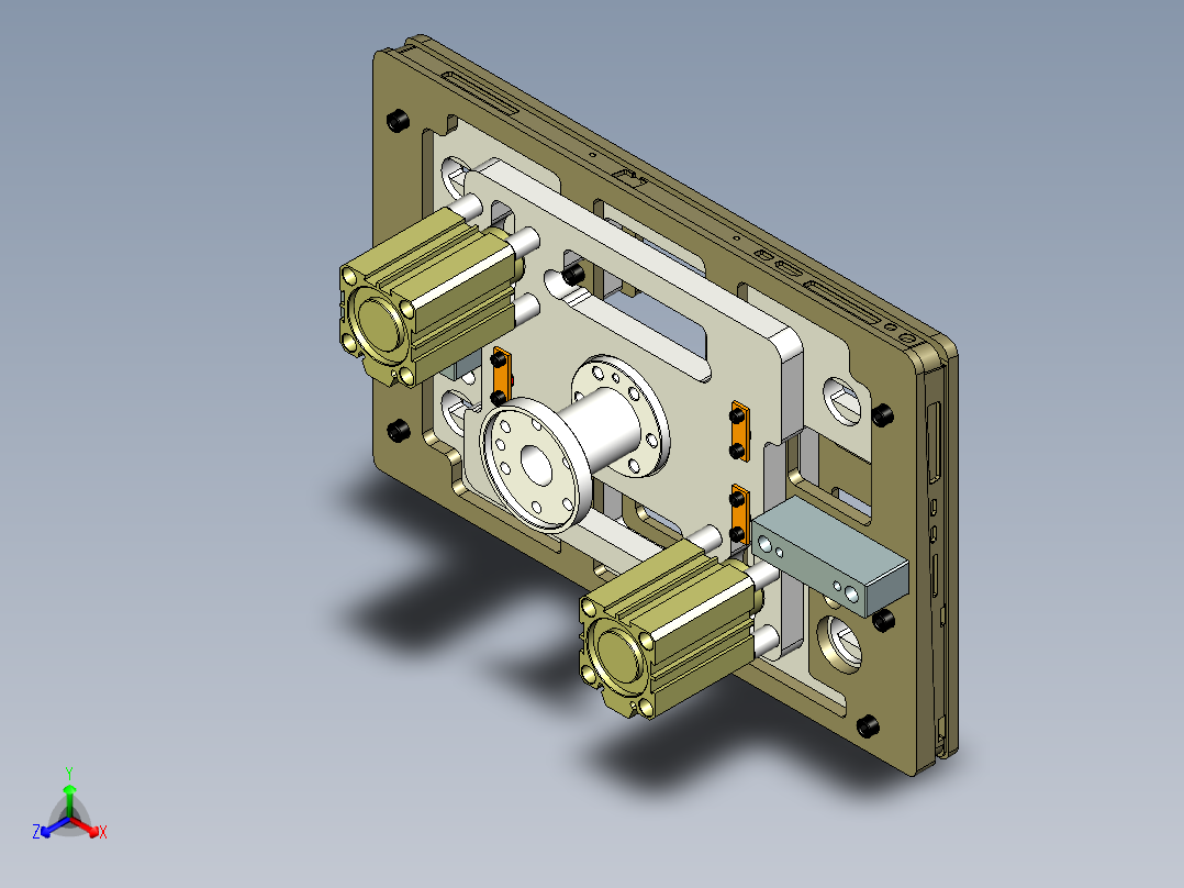 EDA50-笔记本CNC工装夹具三维模型打磨拉丝验证治具-190111正等轴测图