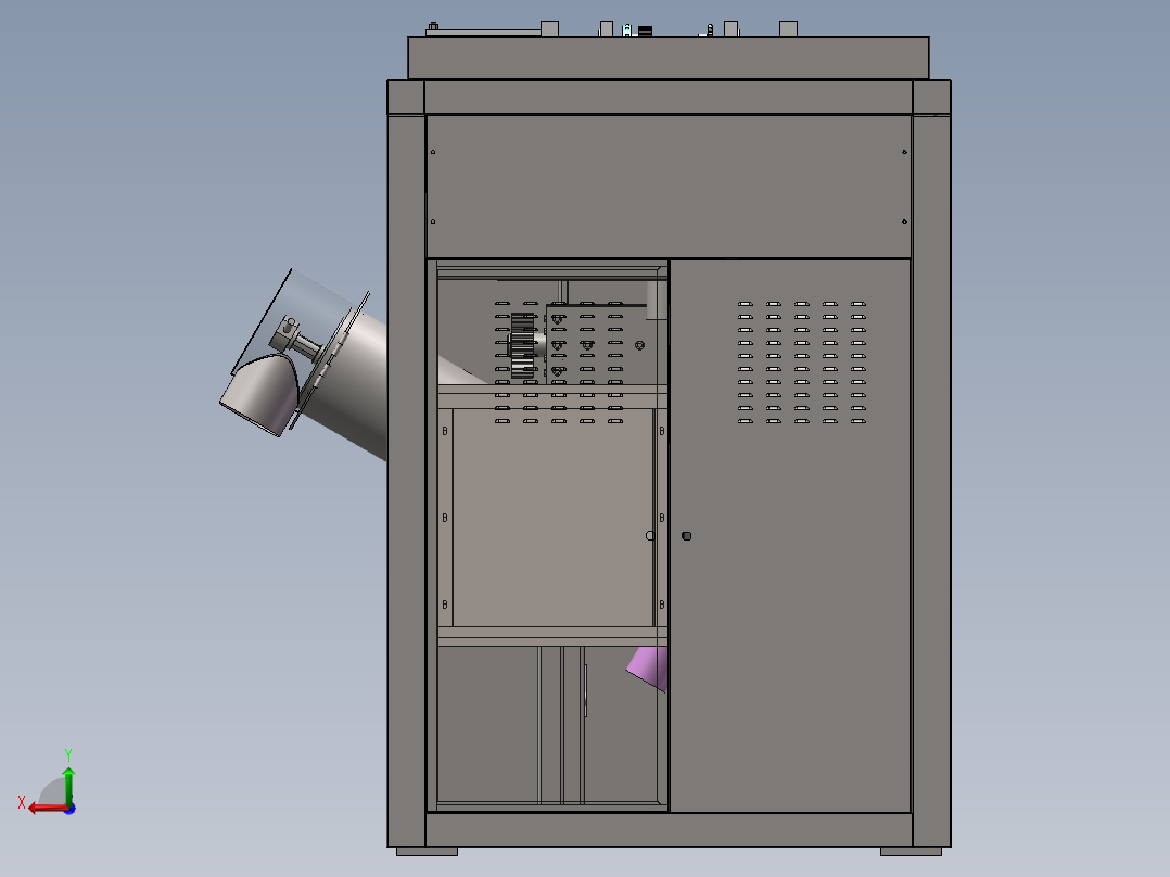 电控柜、垃圾处理减量机 1000KG厨余垃圾减量设备后视图