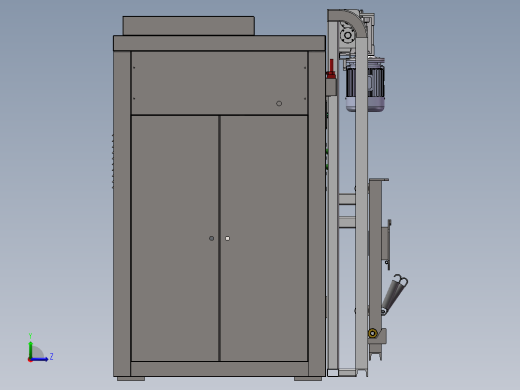 电控柜、垃圾处理减量机 1000KG厨余垃圾减量设备左视缩略图