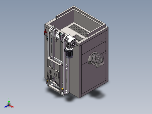 电控柜、垃圾处理减量机 1000KG厨余垃圾减量设备正等轴测缩略图