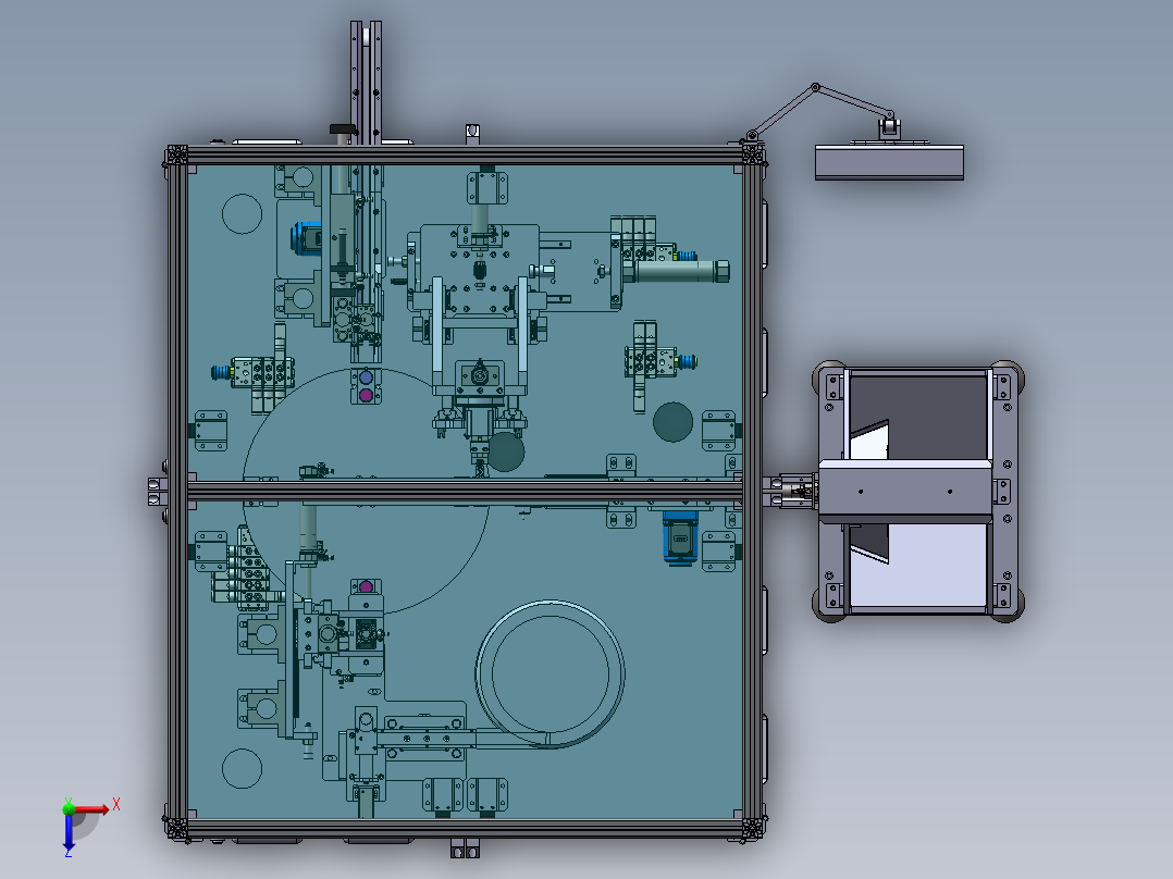 O型圈组装机俯视图