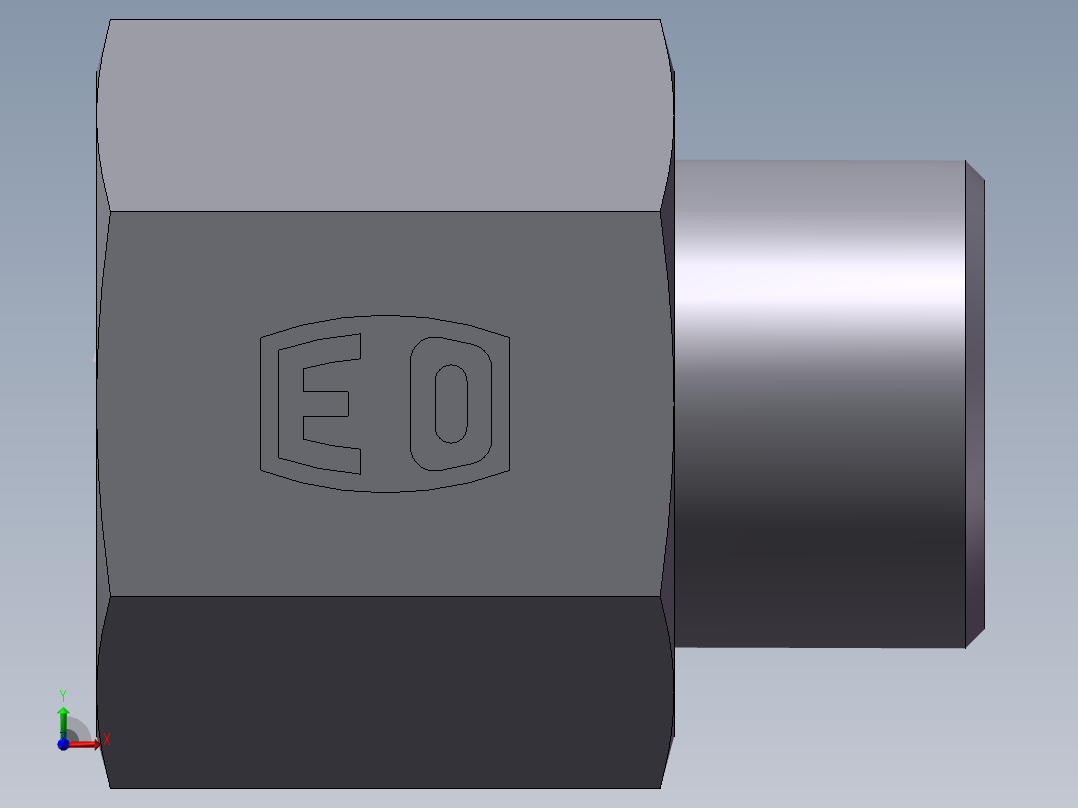 直通内螺纹接头、5DB22-08前视图