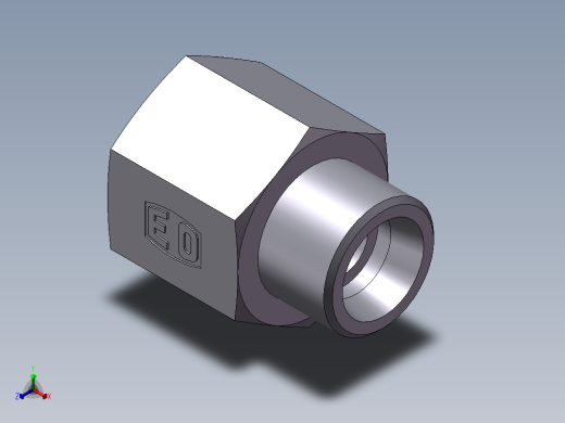 直通内螺纹接头、5DB22-08正等轴测缩略图