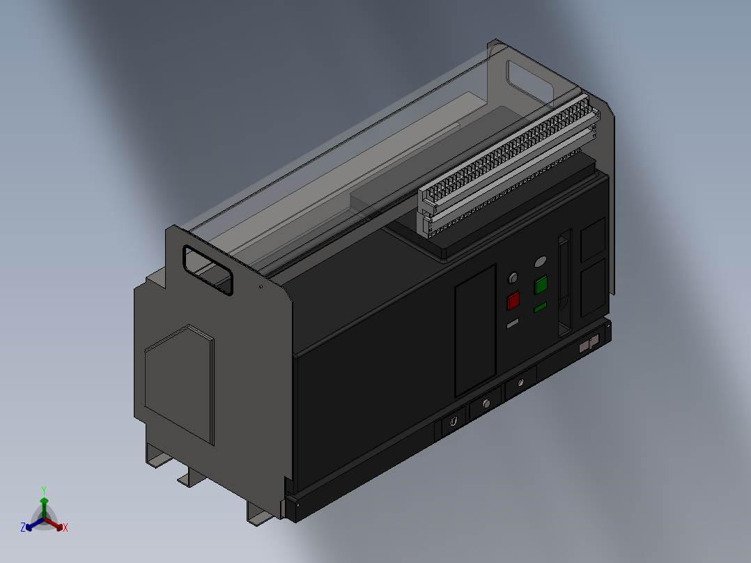 4极抽屉式断路器 682135正等轴测图