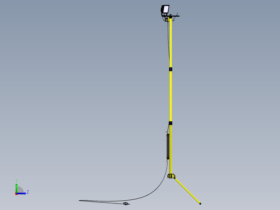 折叠式灯架左视图