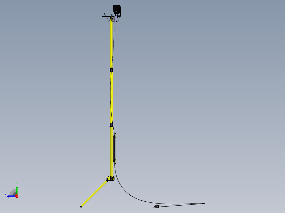 折叠式灯架右视图