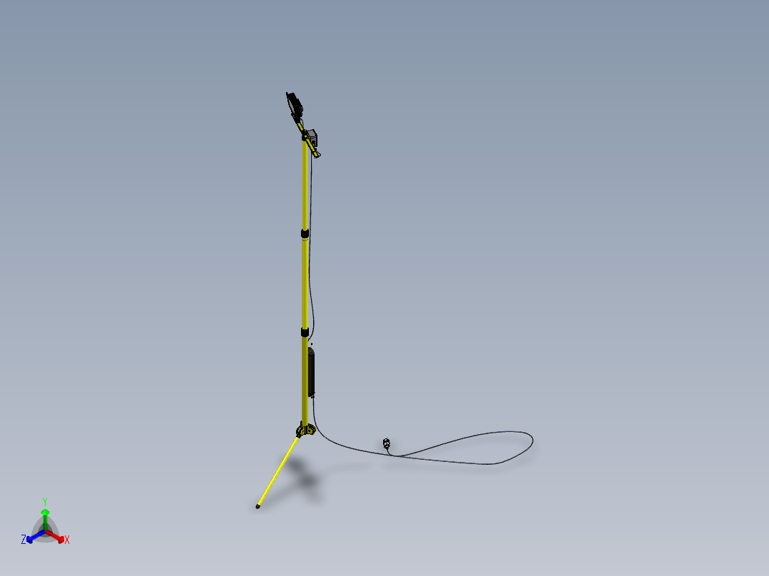 折叠式灯架正等轴测图