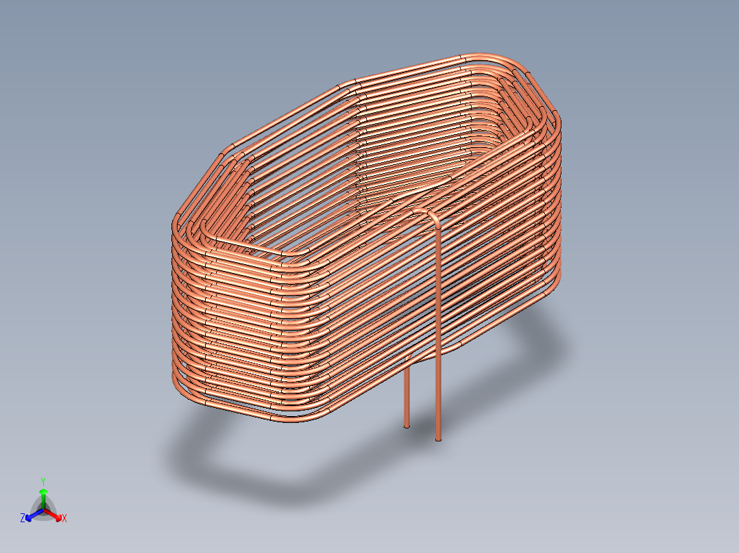 激励、绕组、绕线、线圈正等轴测图