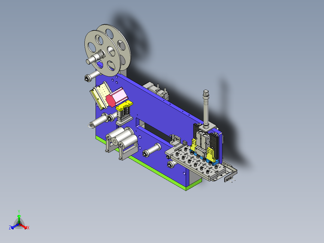 一款12工位的手机充电器贴膜机构