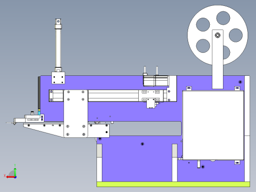 一款12工位的手机充电器贴膜机构后视缩略图
