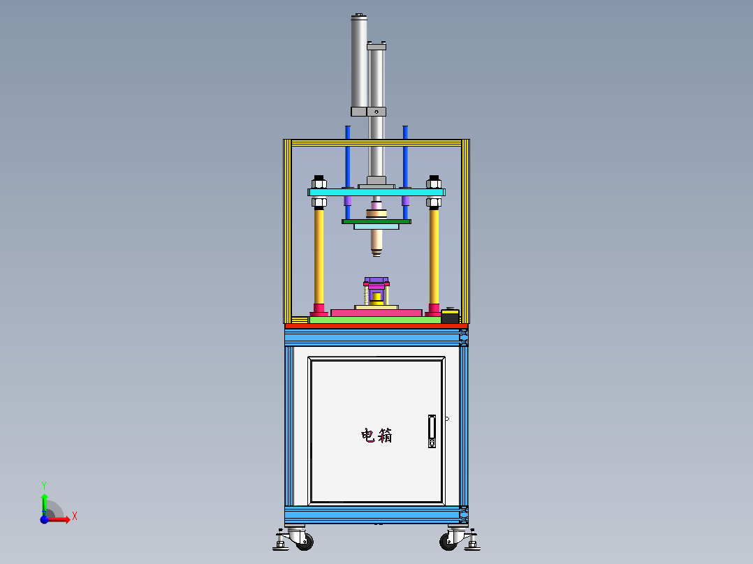 压力阀阀嘴压盖组装机前视图