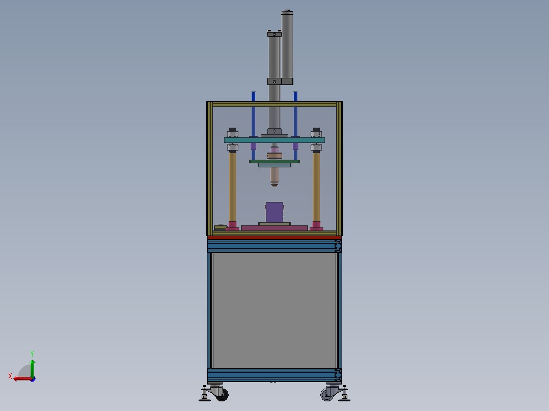 压力阀阀嘴压盖组装机后视图