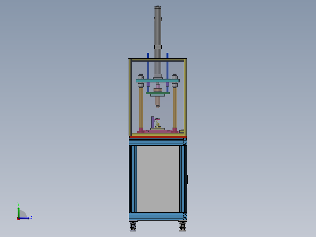压力阀阀嘴压盖组装机左视图