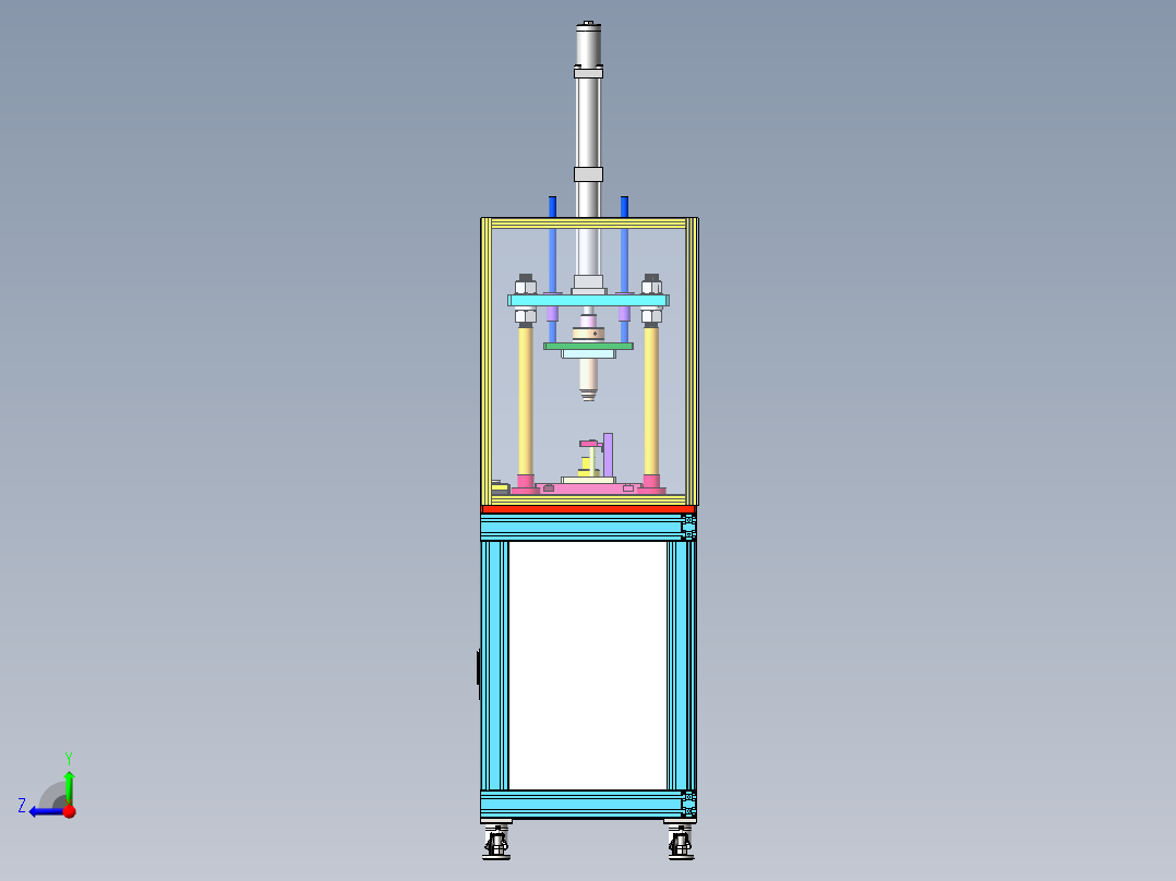 压力阀阀嘴压盖组装机右视图
