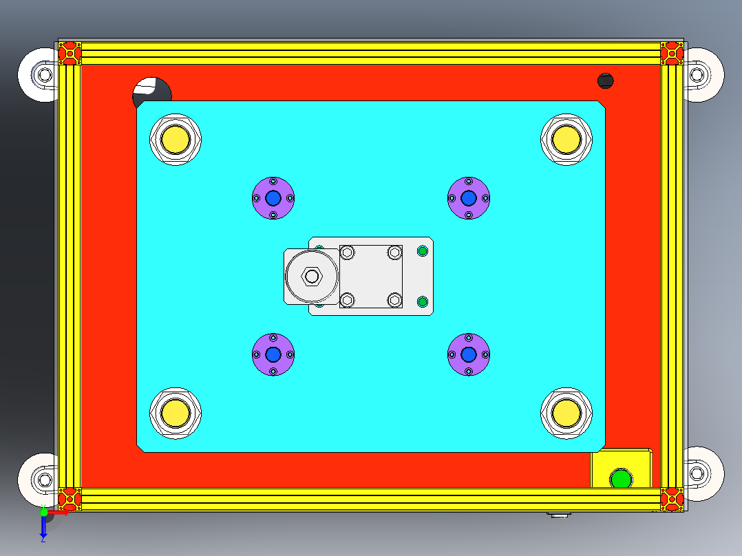 压力阀阀嘴压盖组装机俯视图
