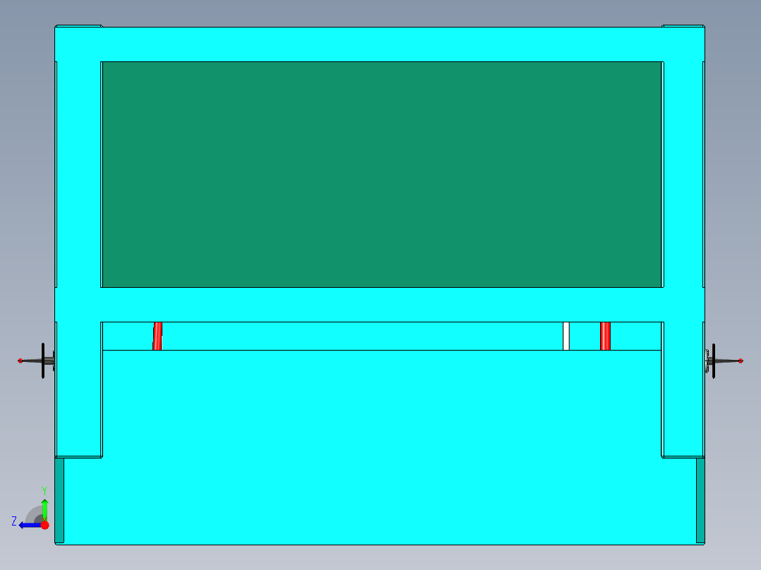 玻璃自动化双面打孔机右视图