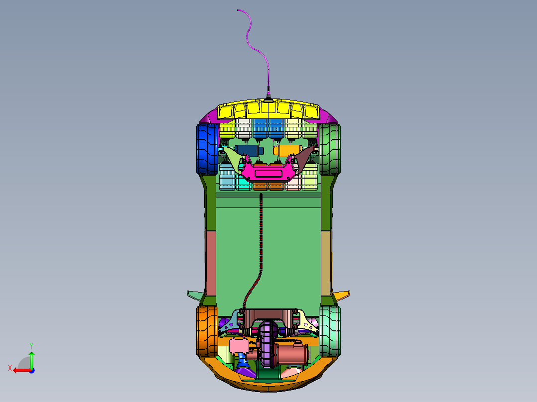智能老年小型电动车后视图