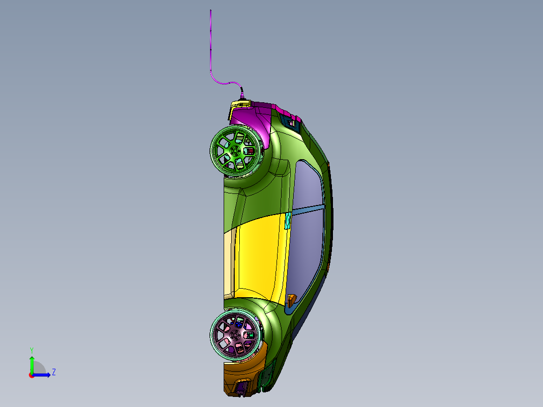 智能老年小型电动车左视图