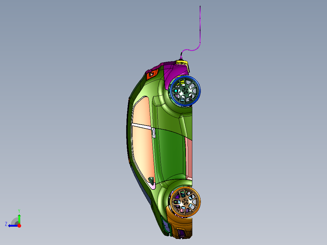 智能老年小型电动车右视图