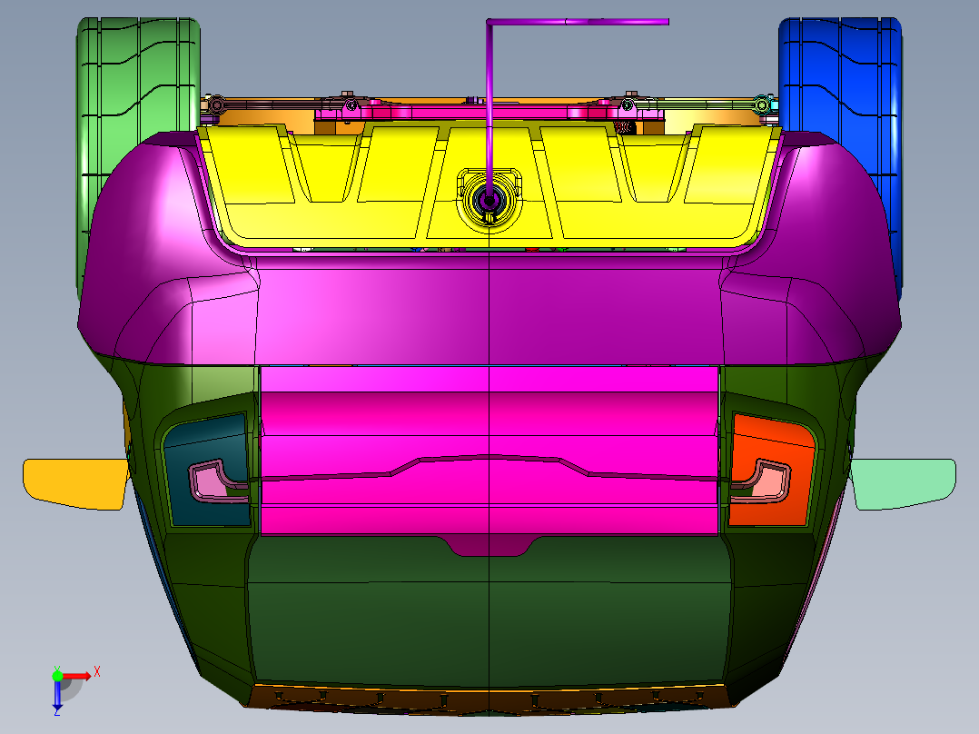 智能老年小型电动车俯视图