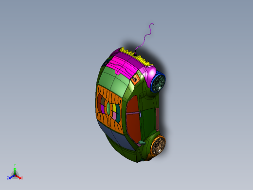 智能老年小型电动车正等轴测缩略图