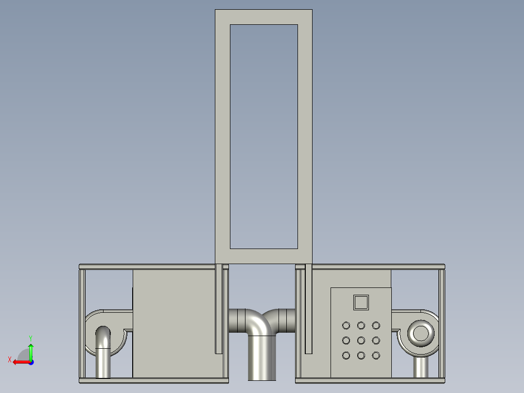 隧道加热系统装配体后视图