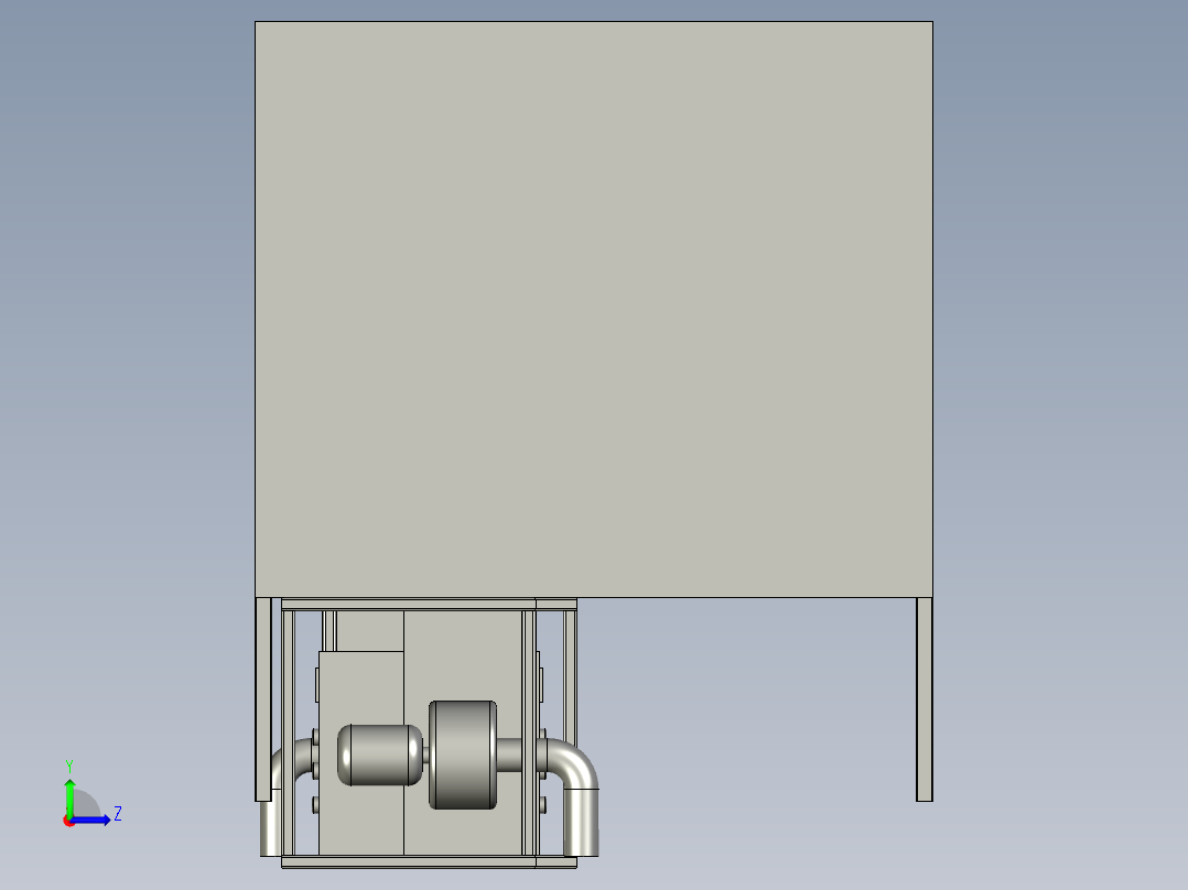 隧道加热系统装配体左视图