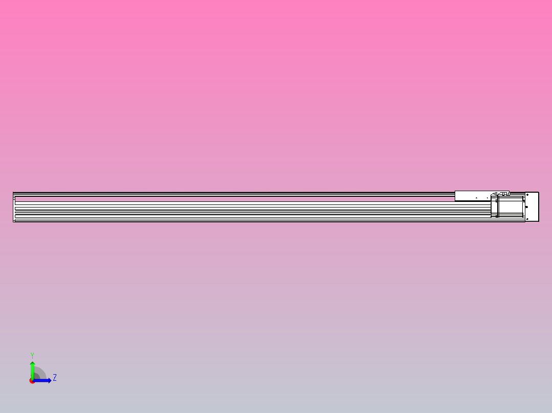 日规模组半封闭丝杆TPA-HNR-202D-2510C-L1550-ML-C-P75-N3左视图