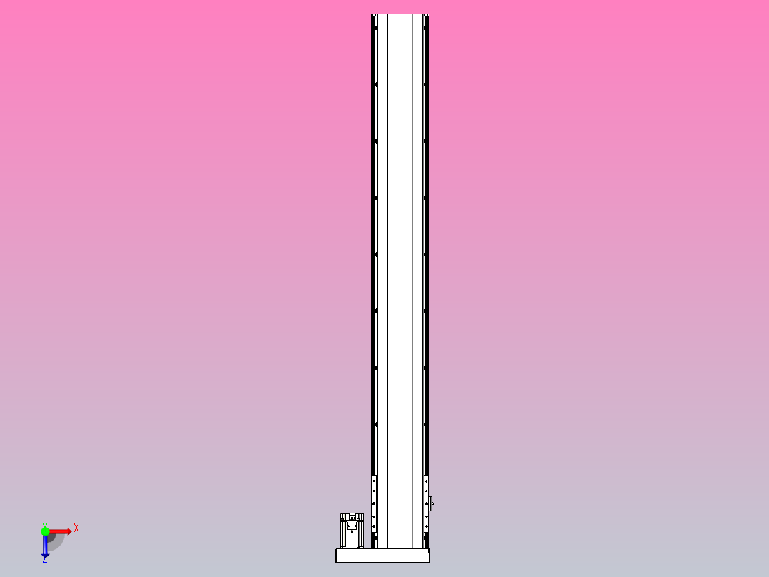 日规模组半封闭丝杆TPA-HNR-202D-2510C-L1550-ML-C-P75-N3俯视图