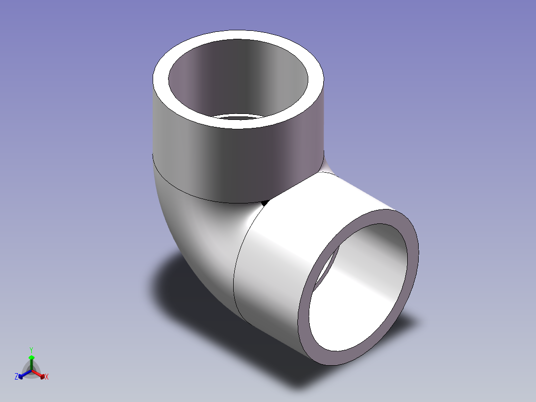 90_ELBOW_DN32_PN10_U-PVC正等轴测图