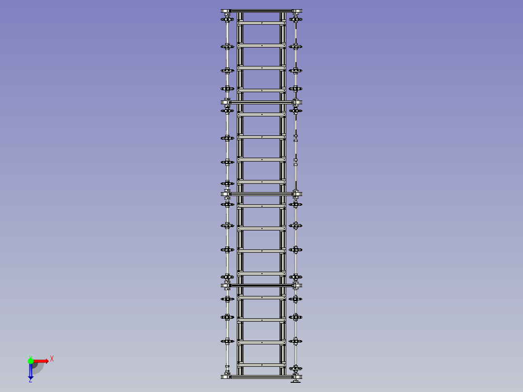 链板输送线装配12俯视图