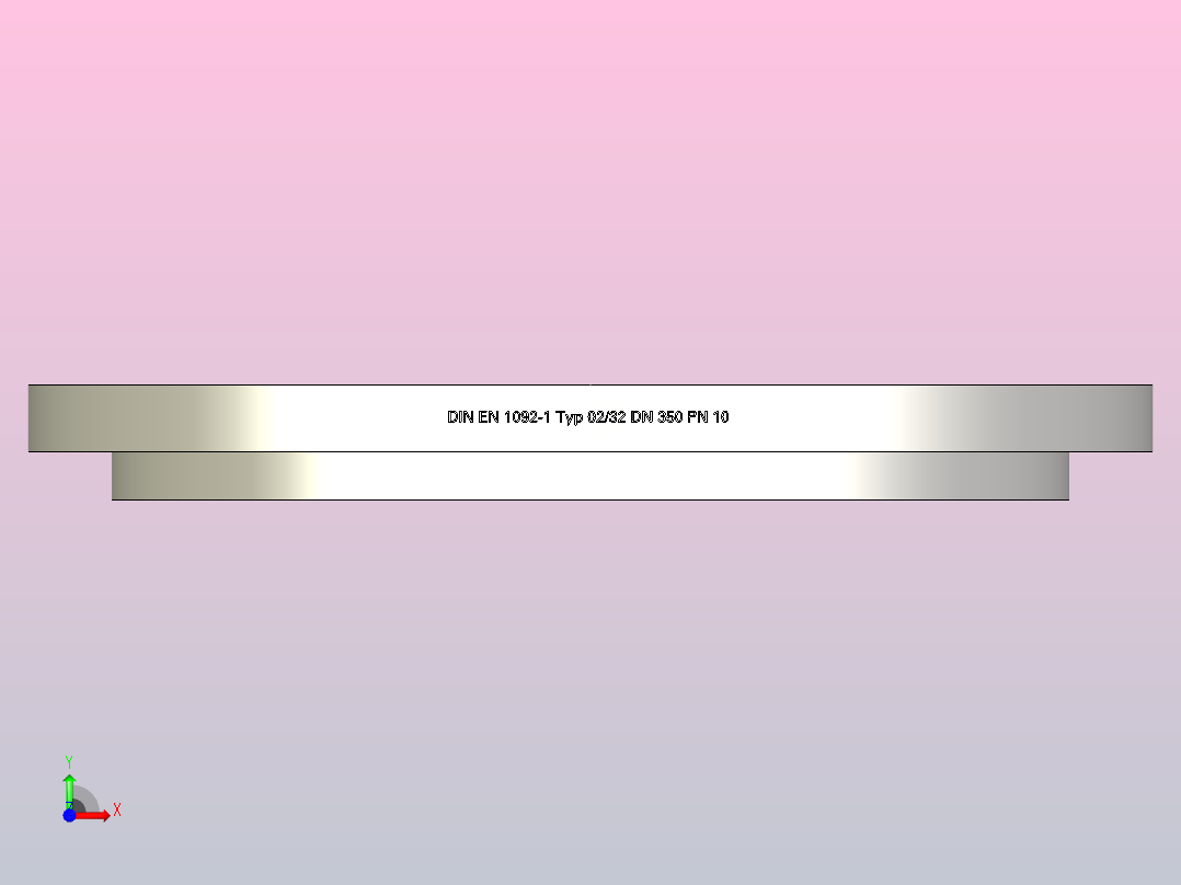 法兰，DIN EN 1092-1，标准02-32，PN 10，DN 10 - DN 500前视图